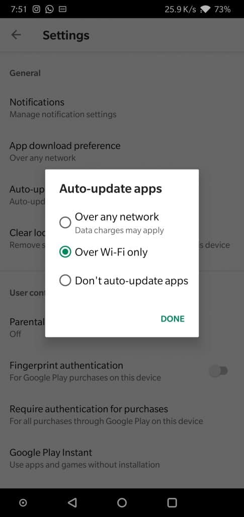 OnePlus auto updates