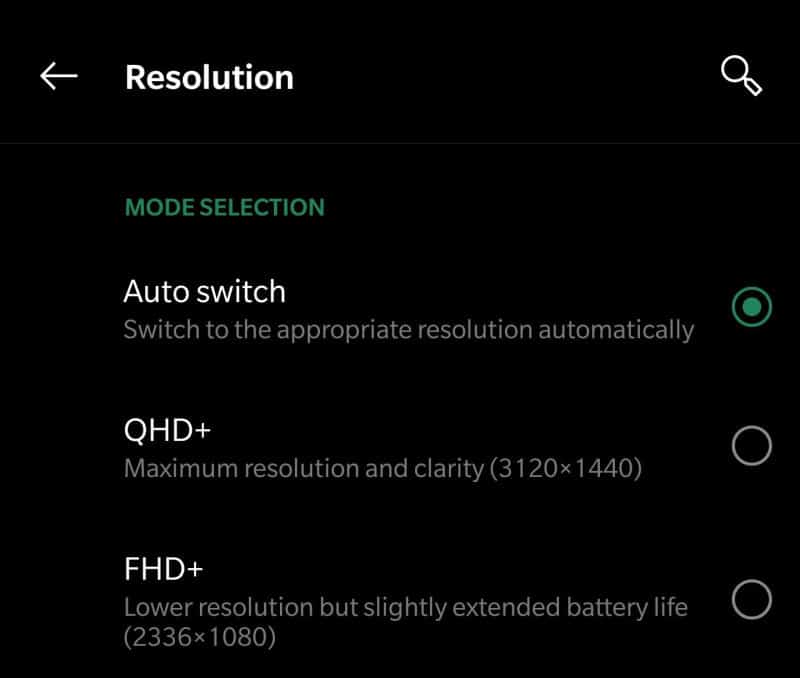 Drop screen resolution to increase the battery life in OnePlus 7