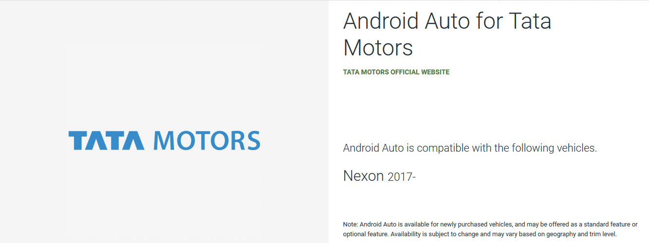 Android Auto Vehicle Compatibility